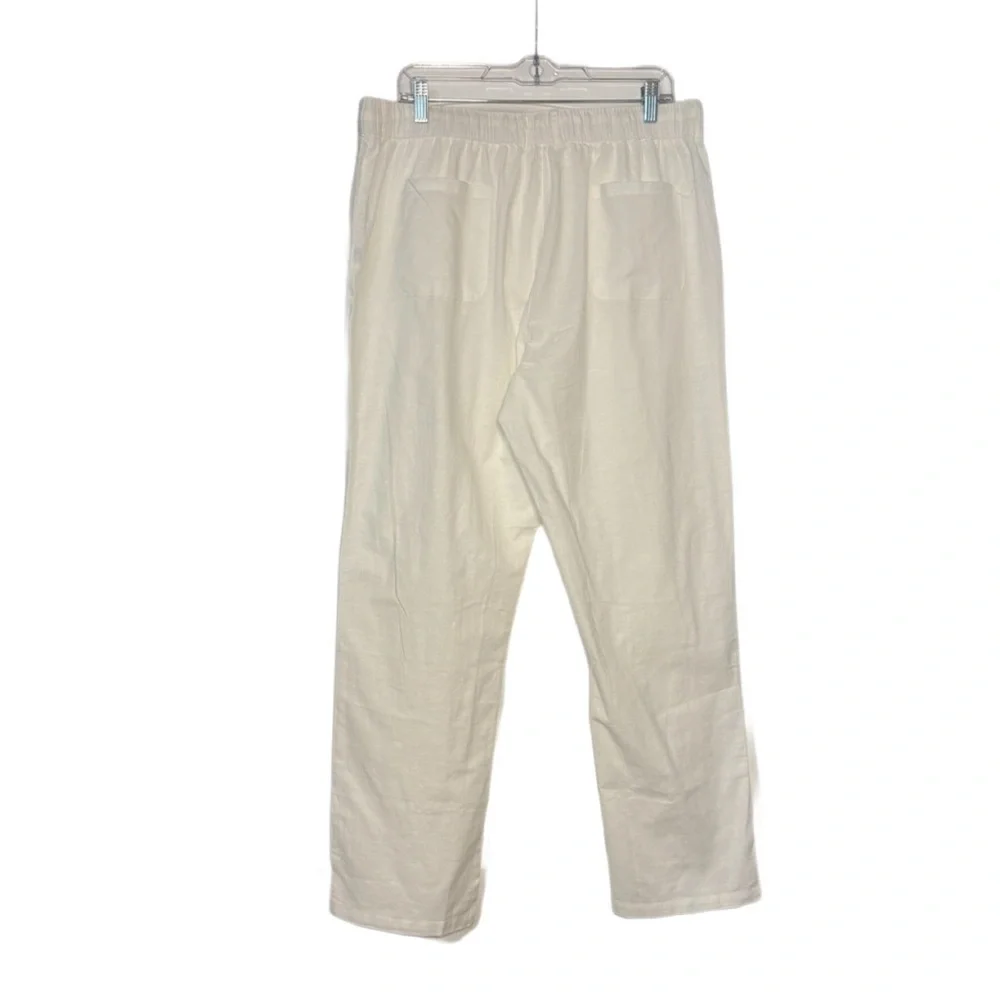 Men’s Linen Blend Pants Size 36 – 55% Cotton 45% Linen – Drawstring Waist – NIP